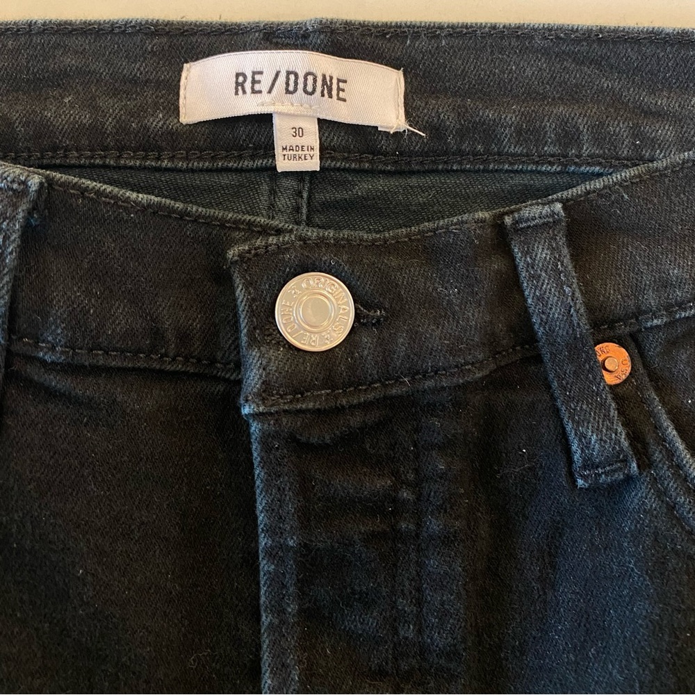 RE/DONE Black 70's Stove Pipe Jeans - Picture 10 of 15